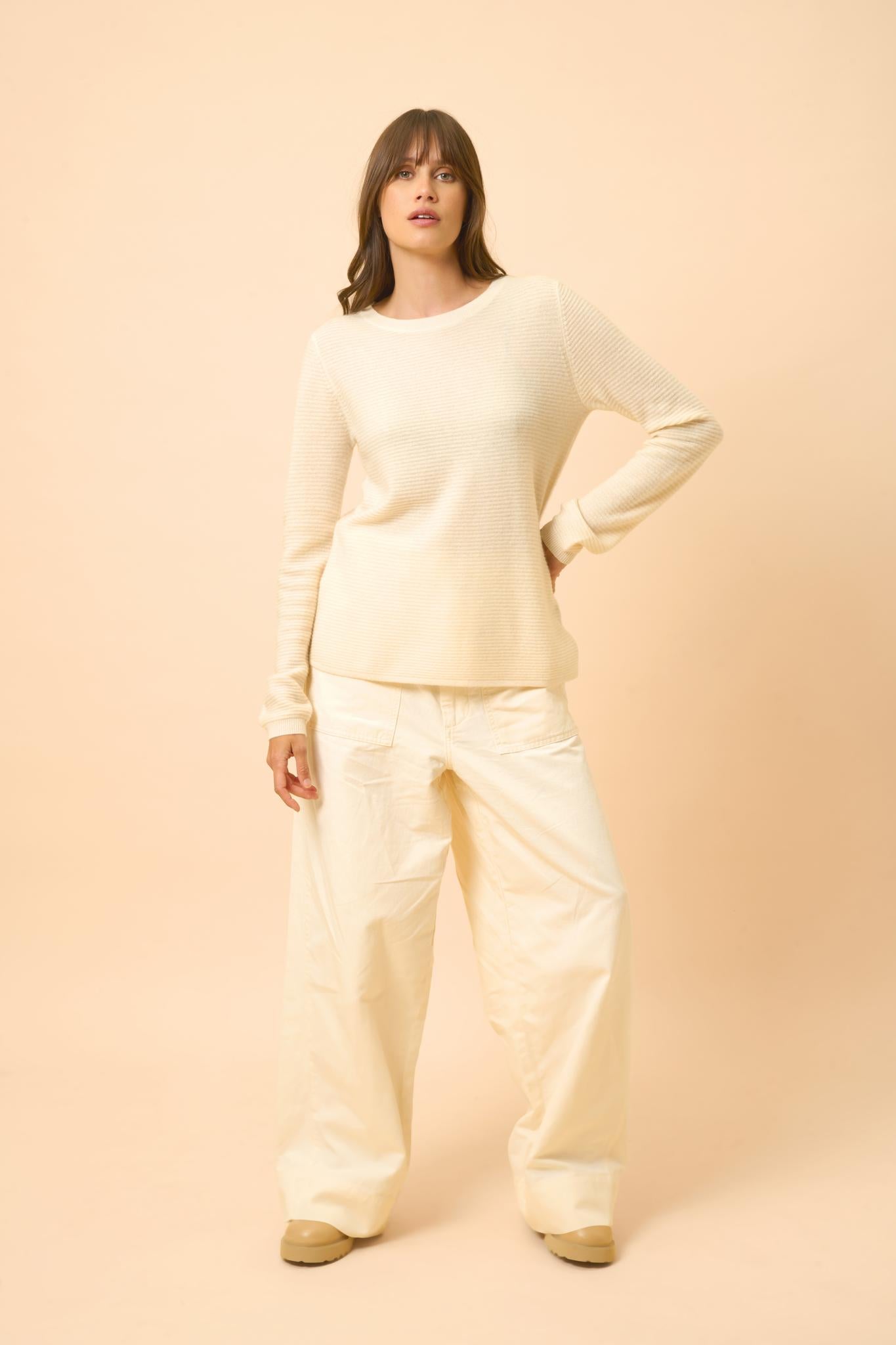 NETHY pull col bateau ivoire