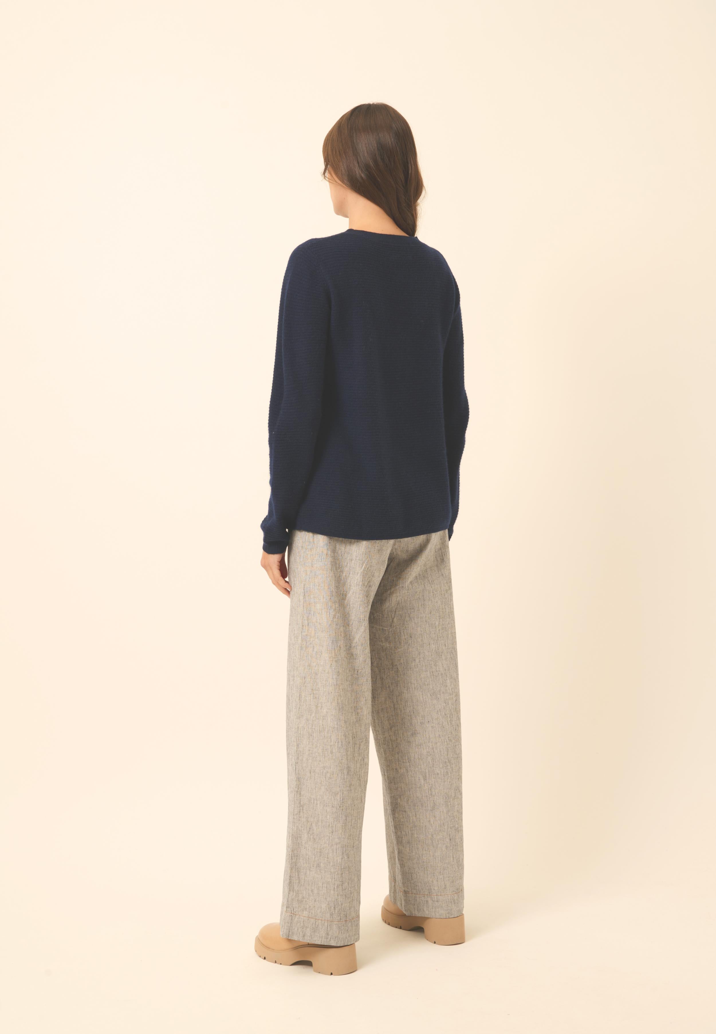 NETHY pull col bateau navy