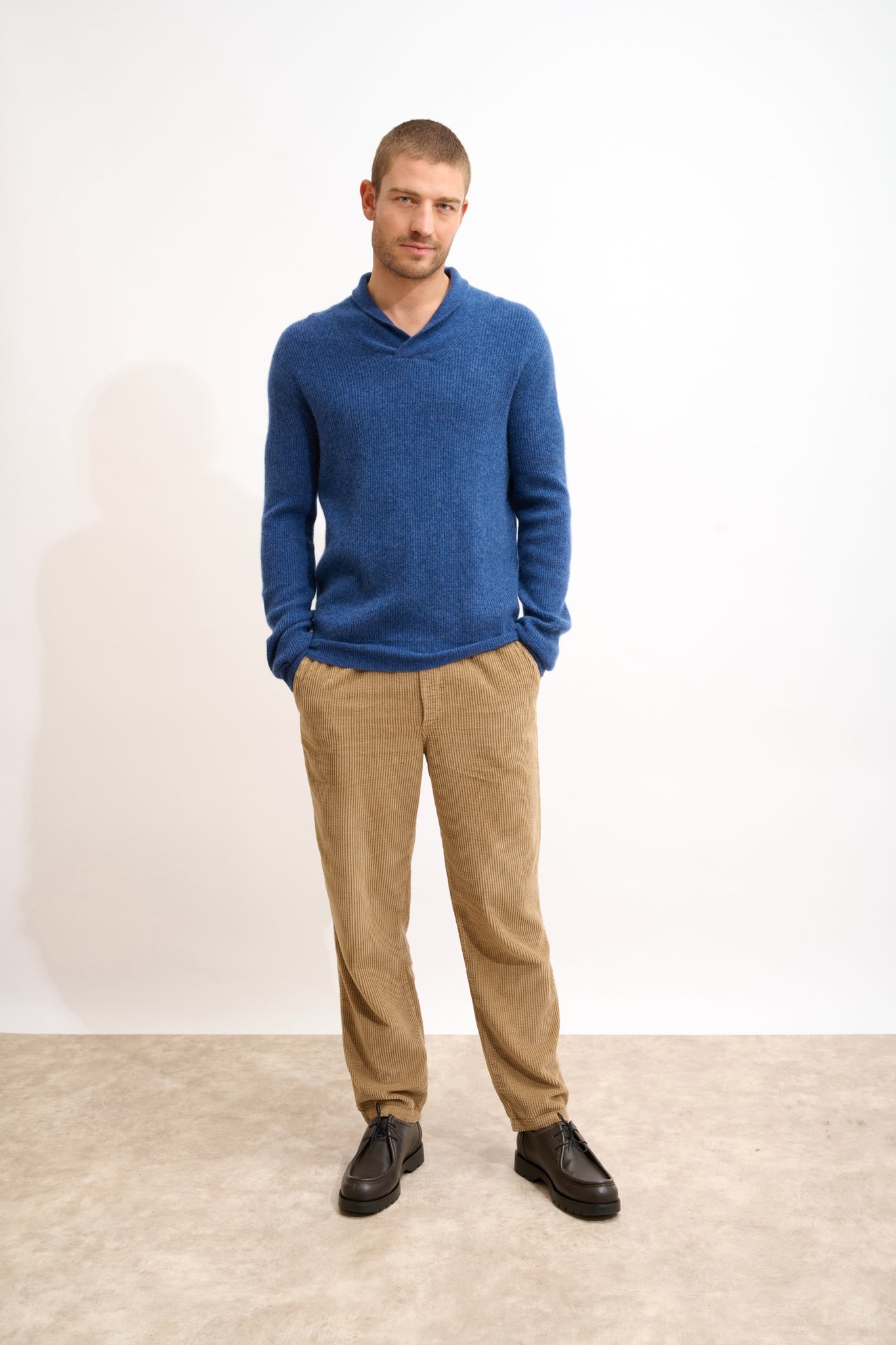 NINA pull col châle ocean chiné