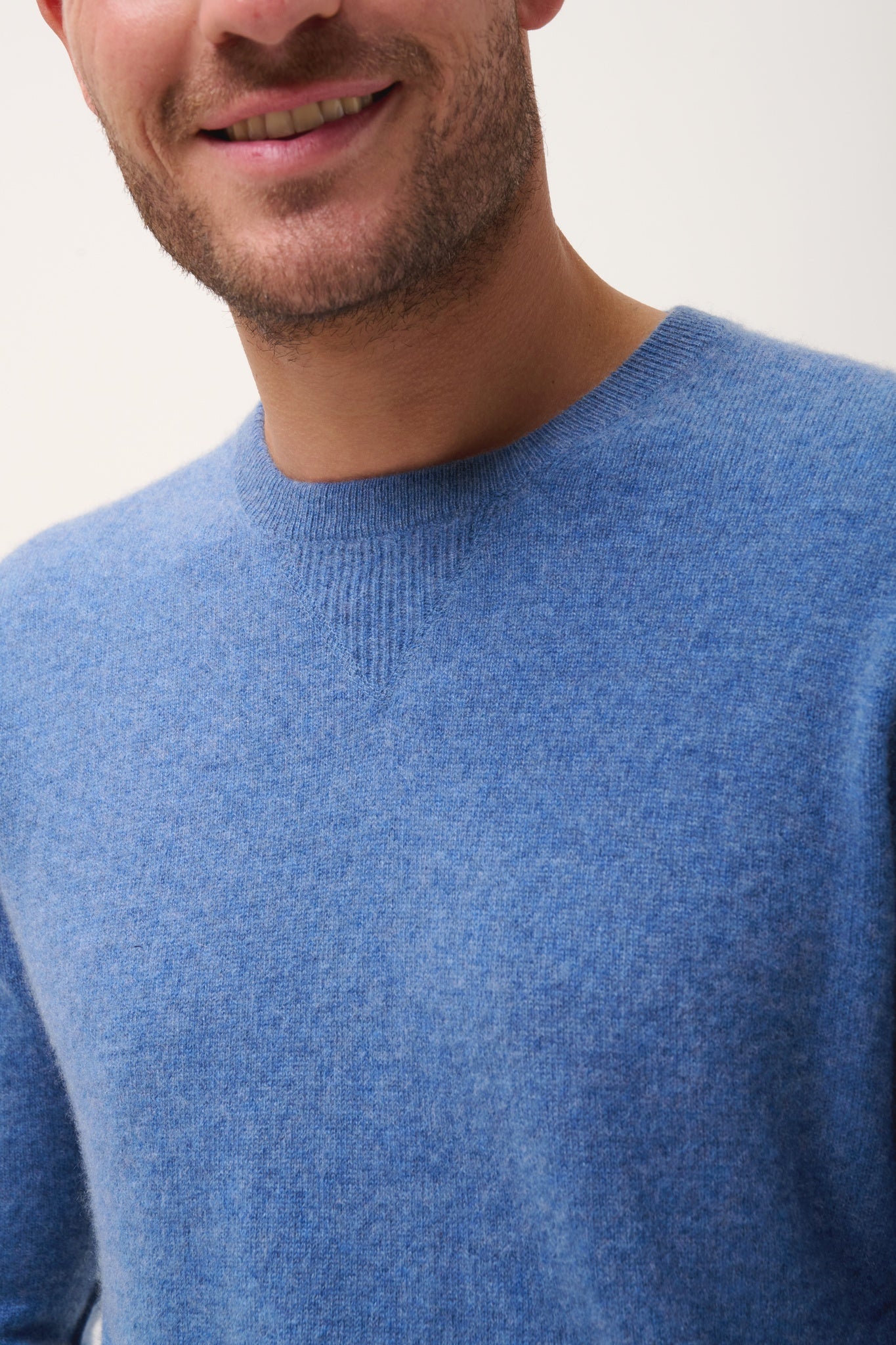 NOE denim blue round-neck sweater
