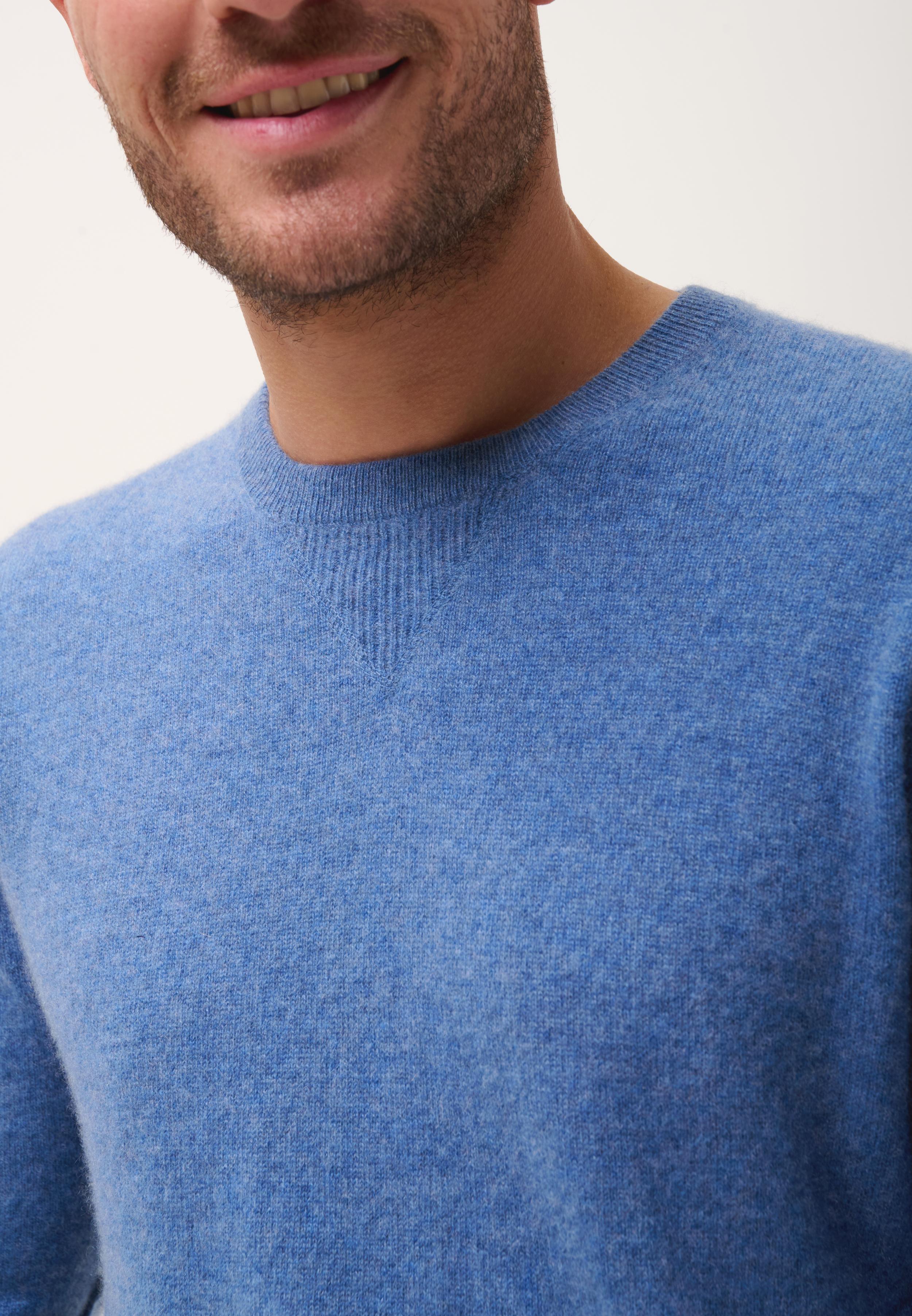 NOE pull col rond bleu denim