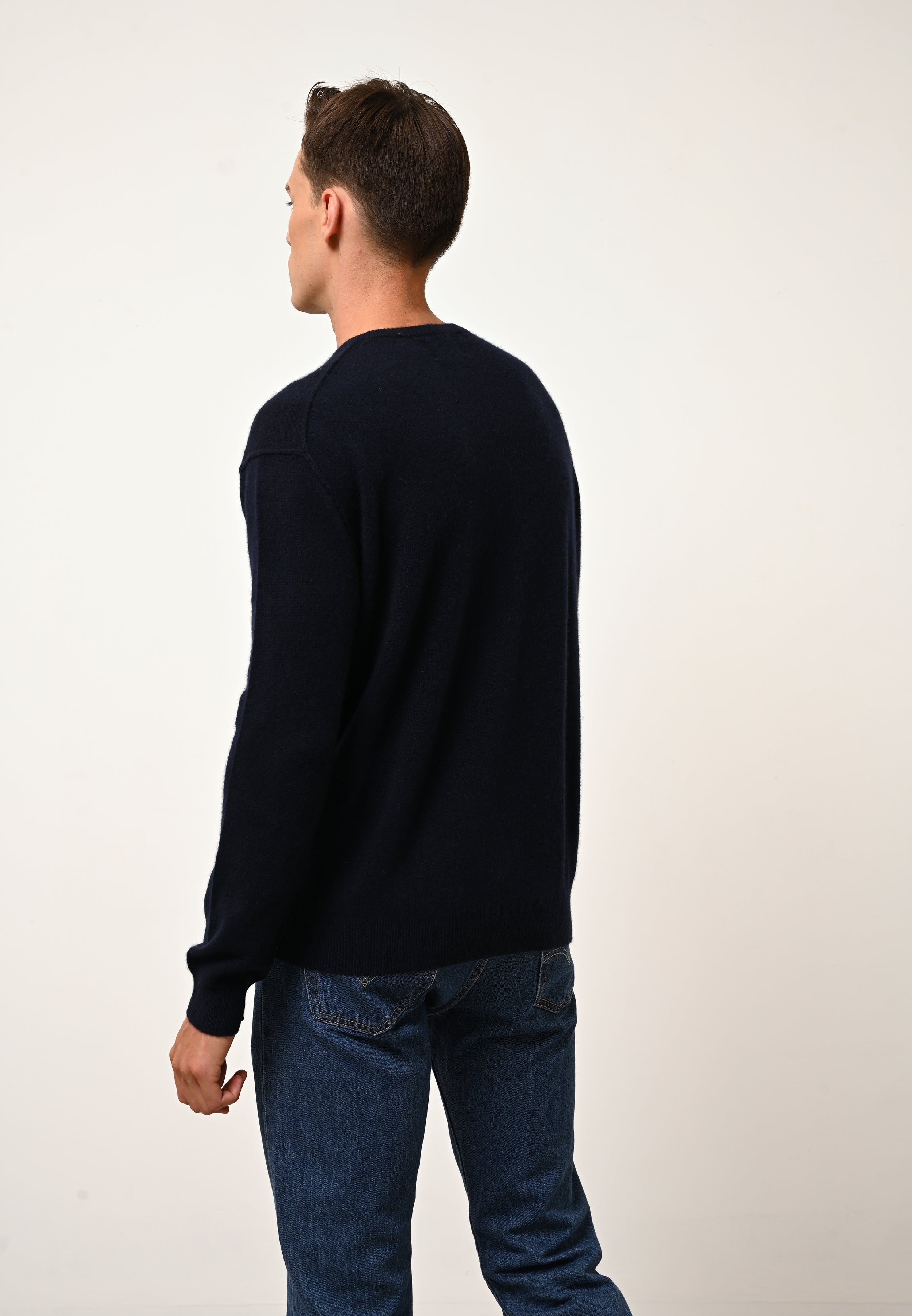 NOE navy crew neck sweater