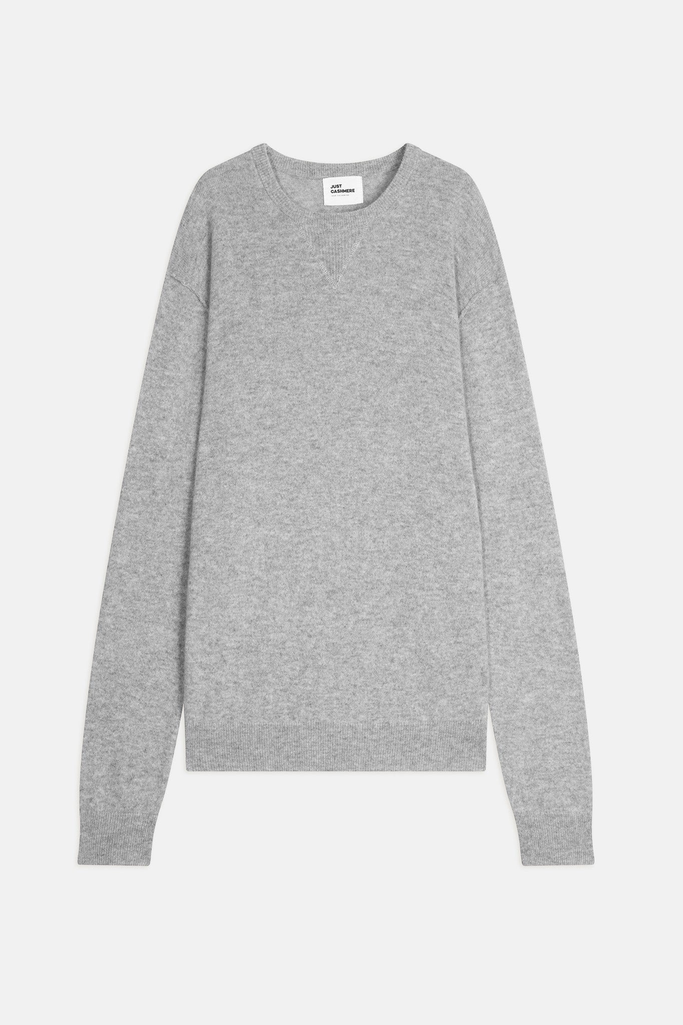 noe round neck sweater in heathered cloud