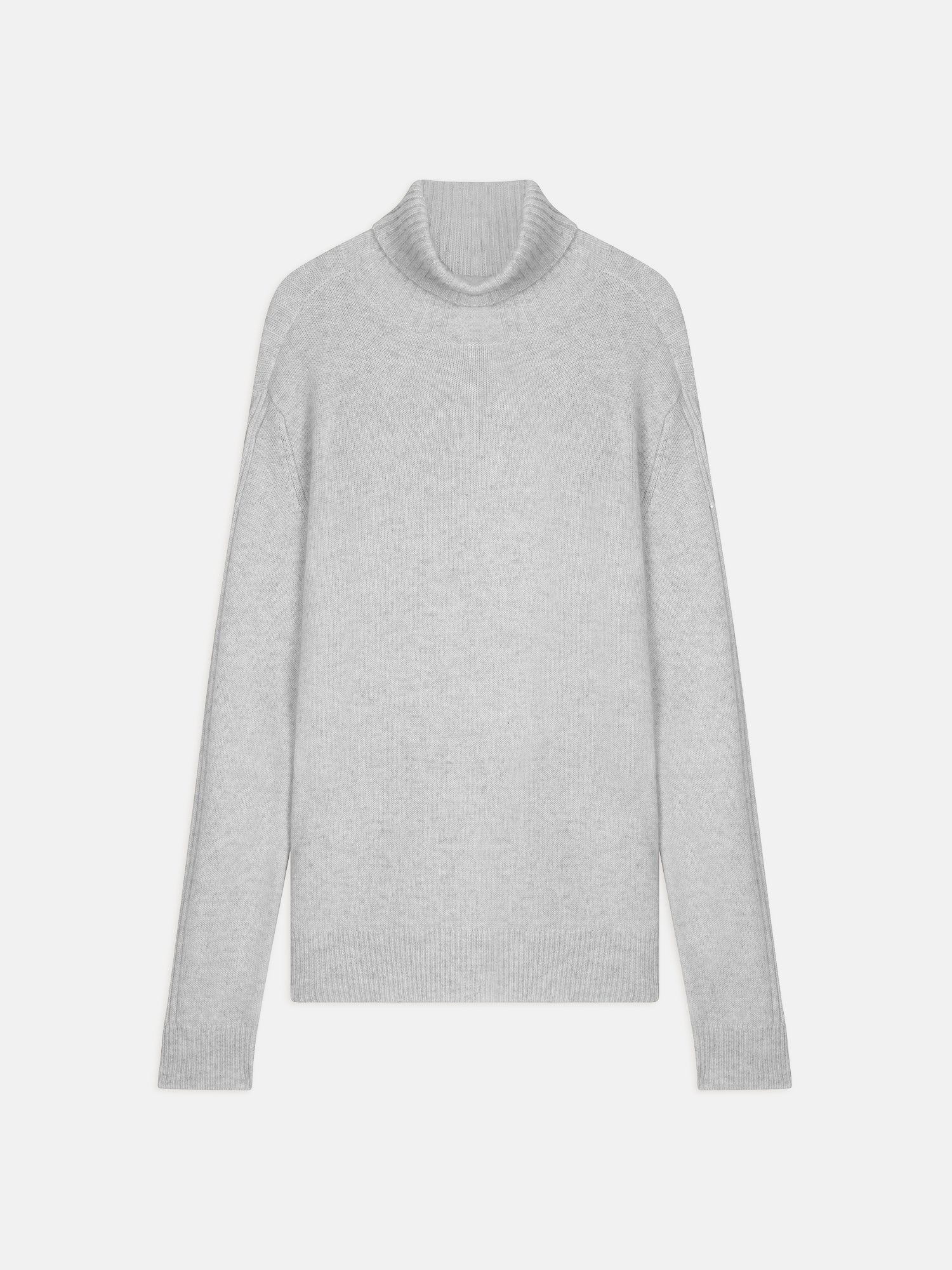 NOI pull col roulé gris perle chiné