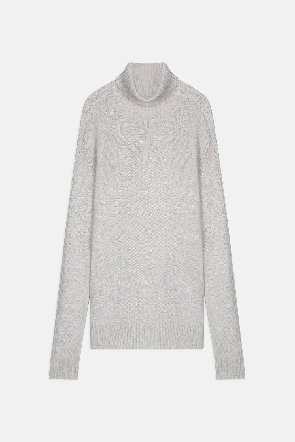 NOI pull col roulé gris perle chiné