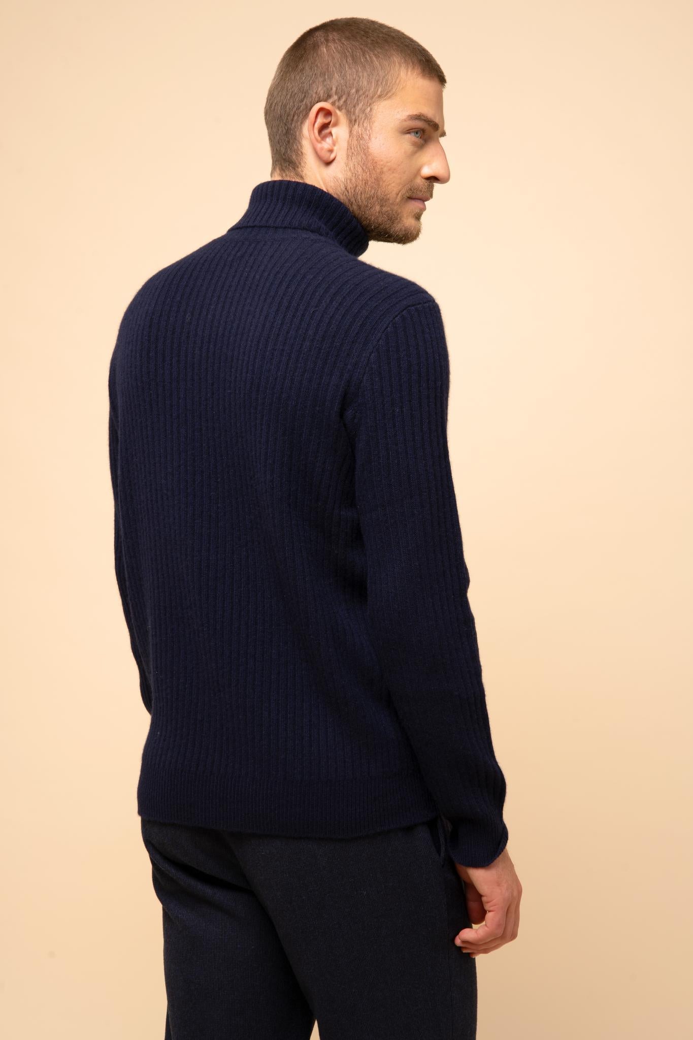 NOI pull col roulé navy