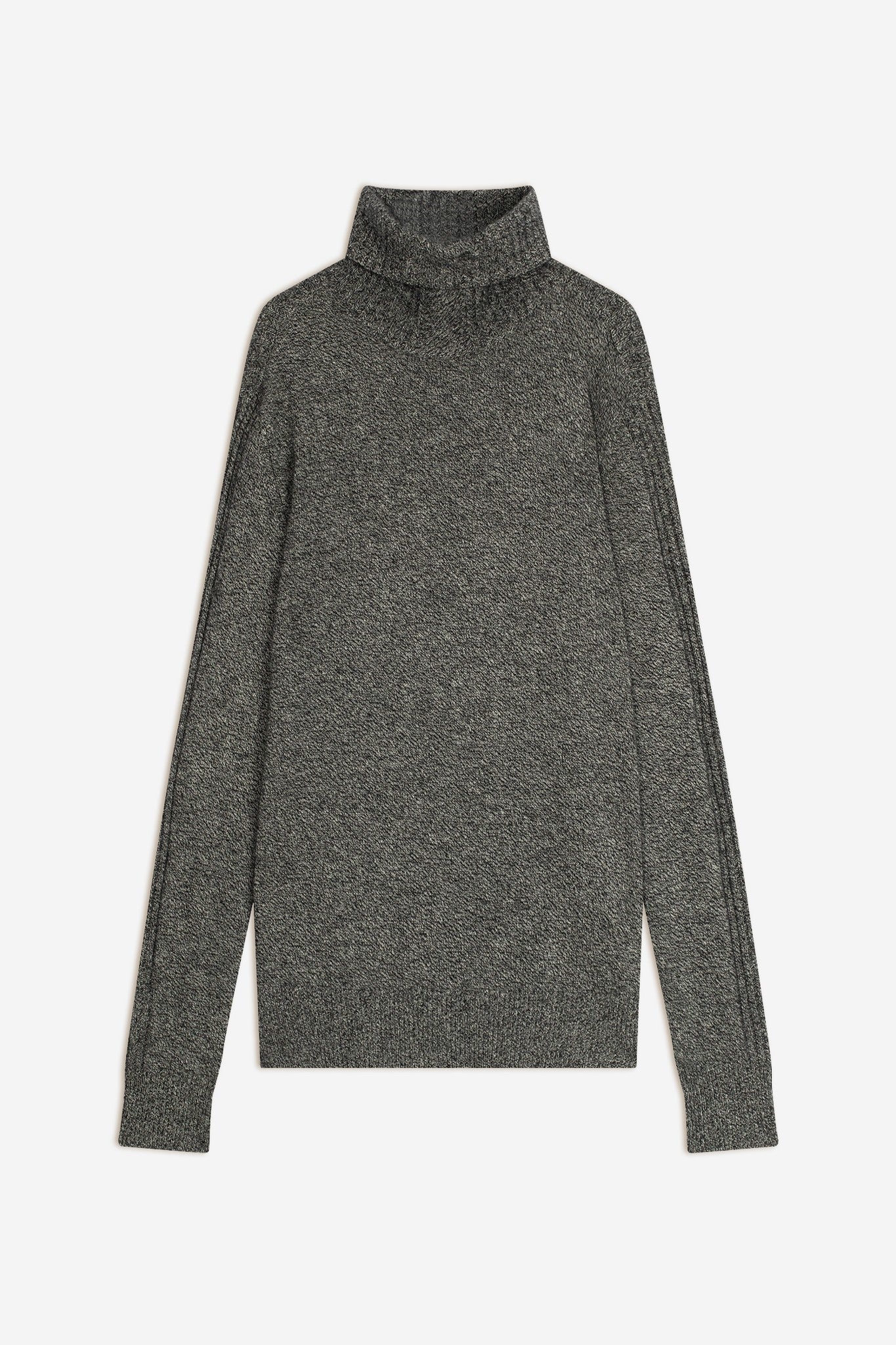 noi pull col roulé noir/blanc