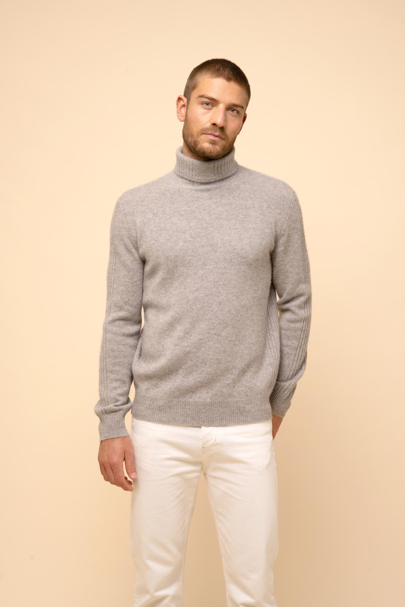 NOI pull col roulé nuage chiné