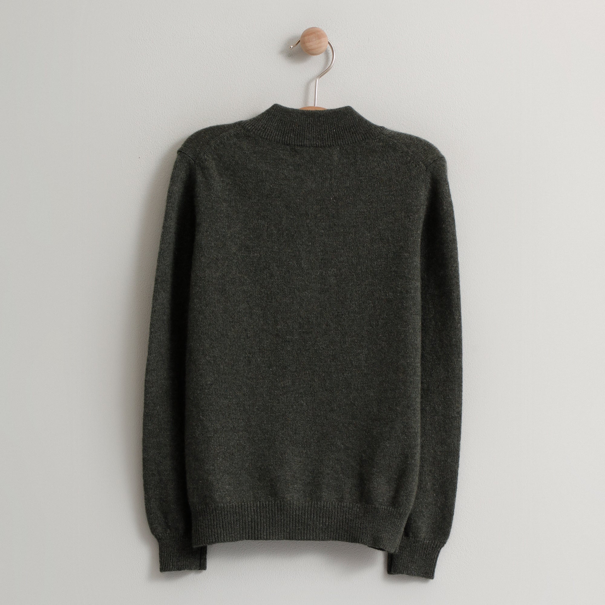 BULGAN heather khaki trucker sweater