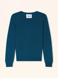 BARUUN Pullover V-Ausschnitt Pfauenblau