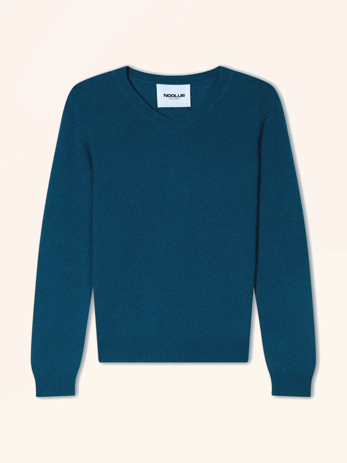 BARUUN Pullover V-Ausschnitt Pfauenblau