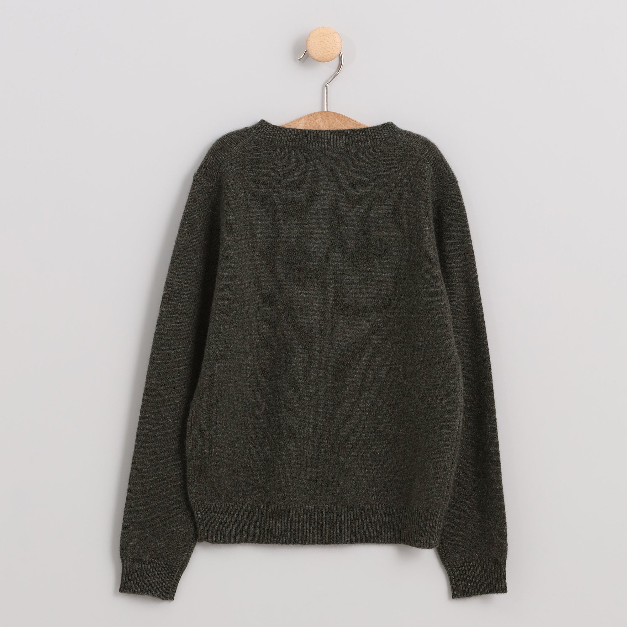 BARUUN khaki heather v-neck sweater