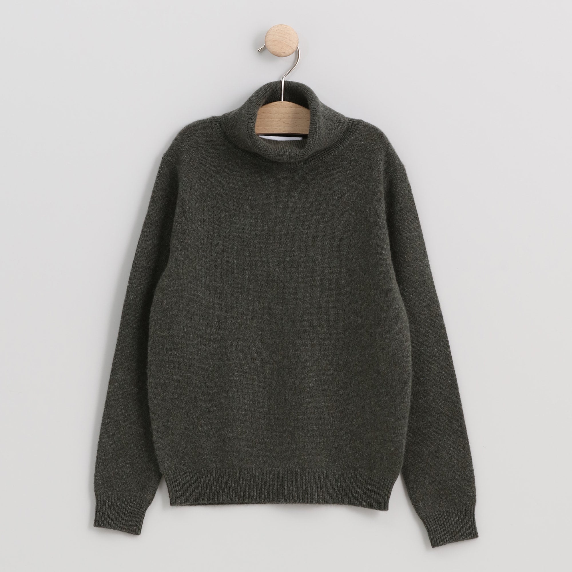 ULIASTAI khaki mottled turtleneck sweater