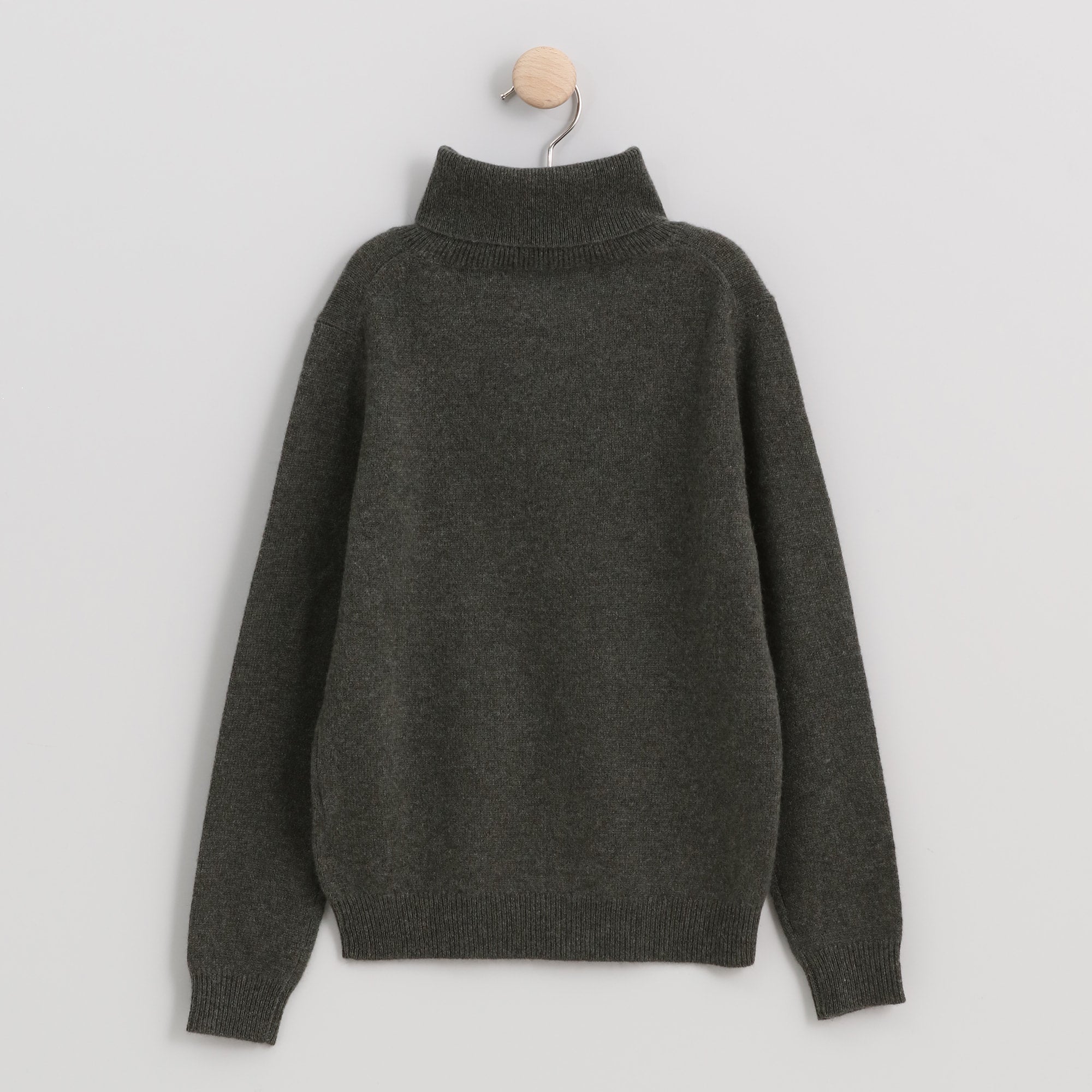 ULIASTAI khaki mottled turtleneck sweater