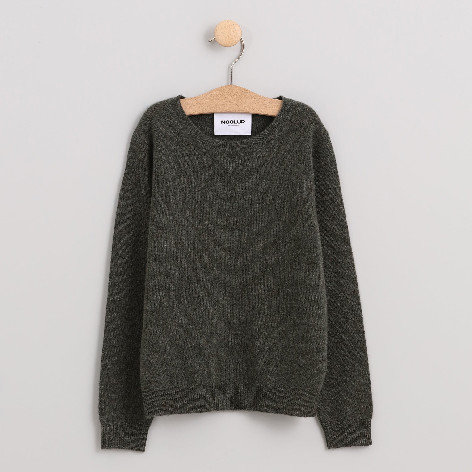 BAYAN khaki heather round neck sweater