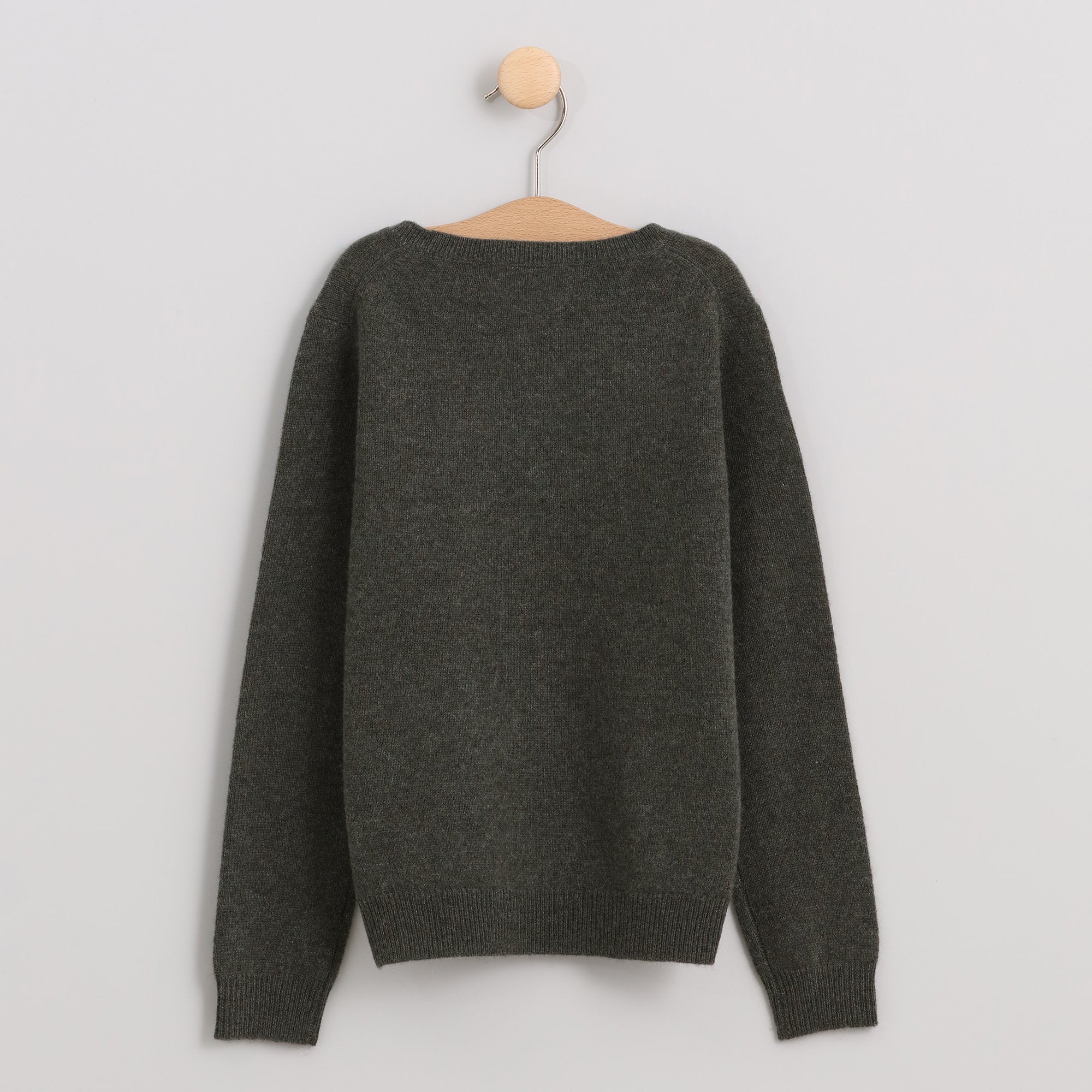 BAYAN khaki heather round neck sweater