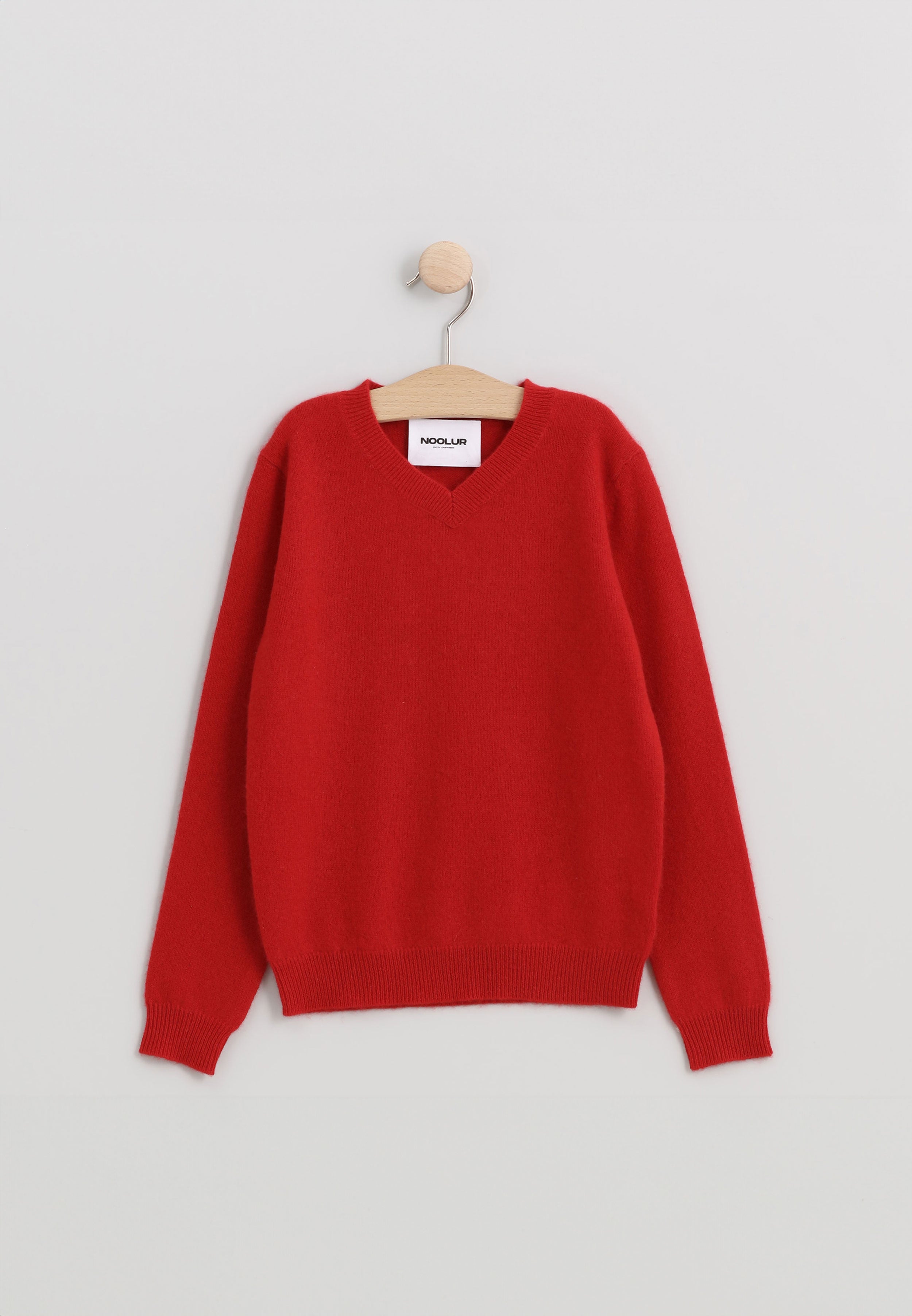 BARUUN red v-neck sweater