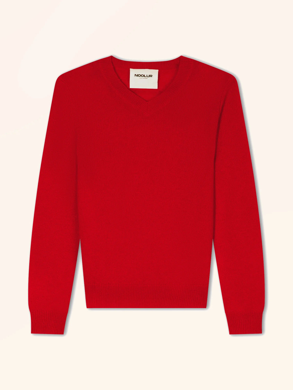 BARUUN Pullover V-Ausschnitt Rot