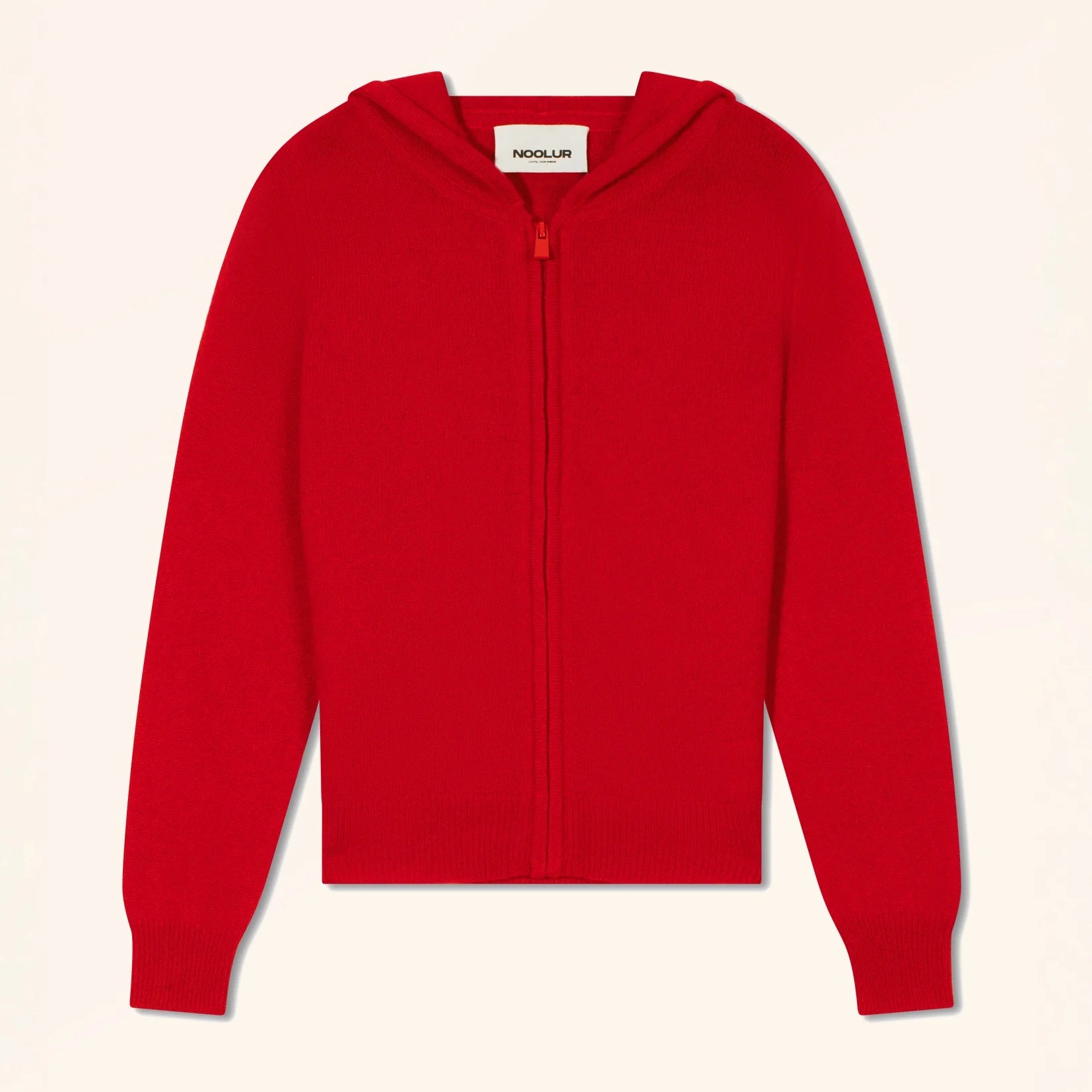 SELENGE Gilet Zippé Capuche Rouge