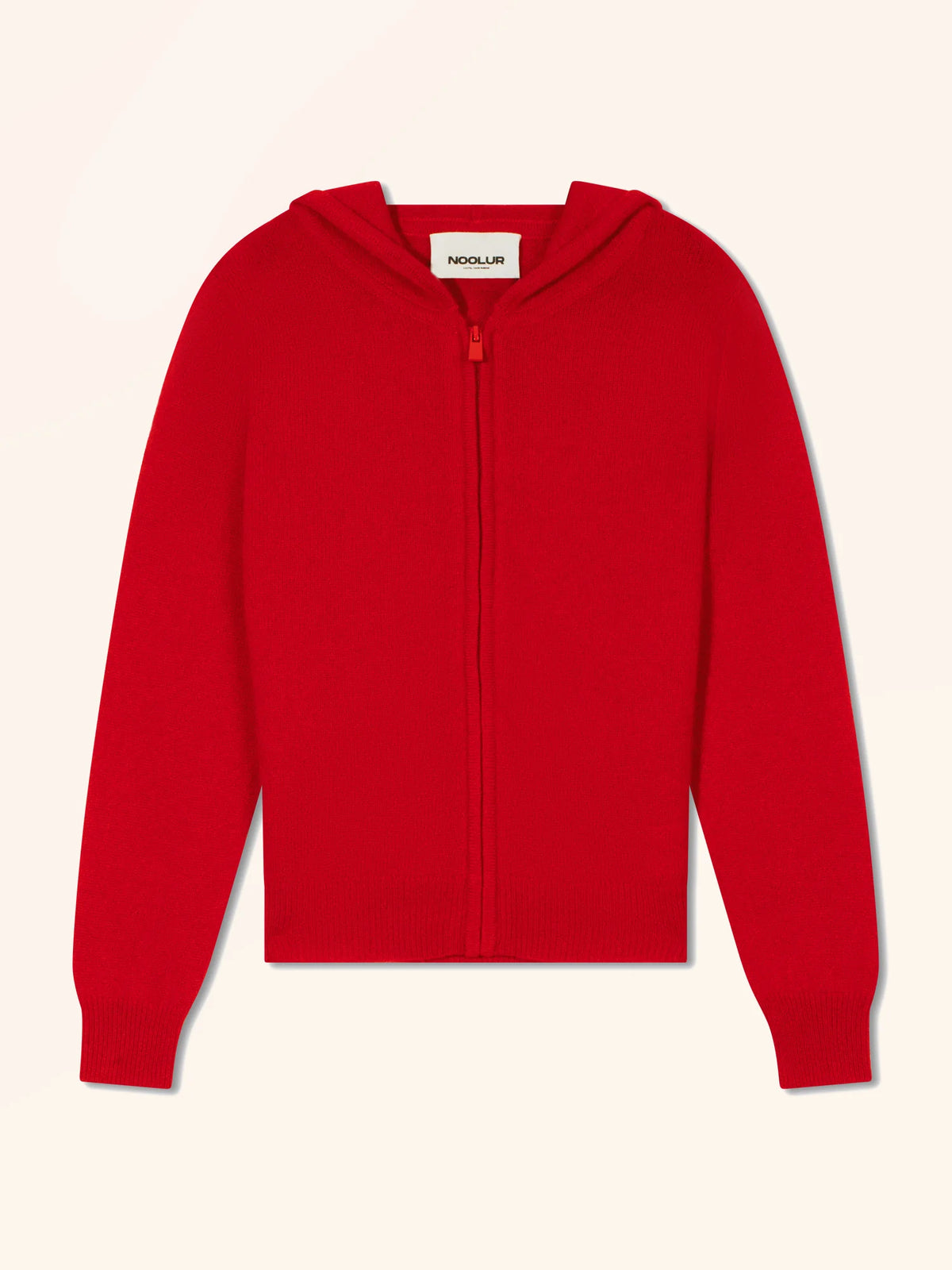 SELENGE Gilet Zippé Capuche Rouge