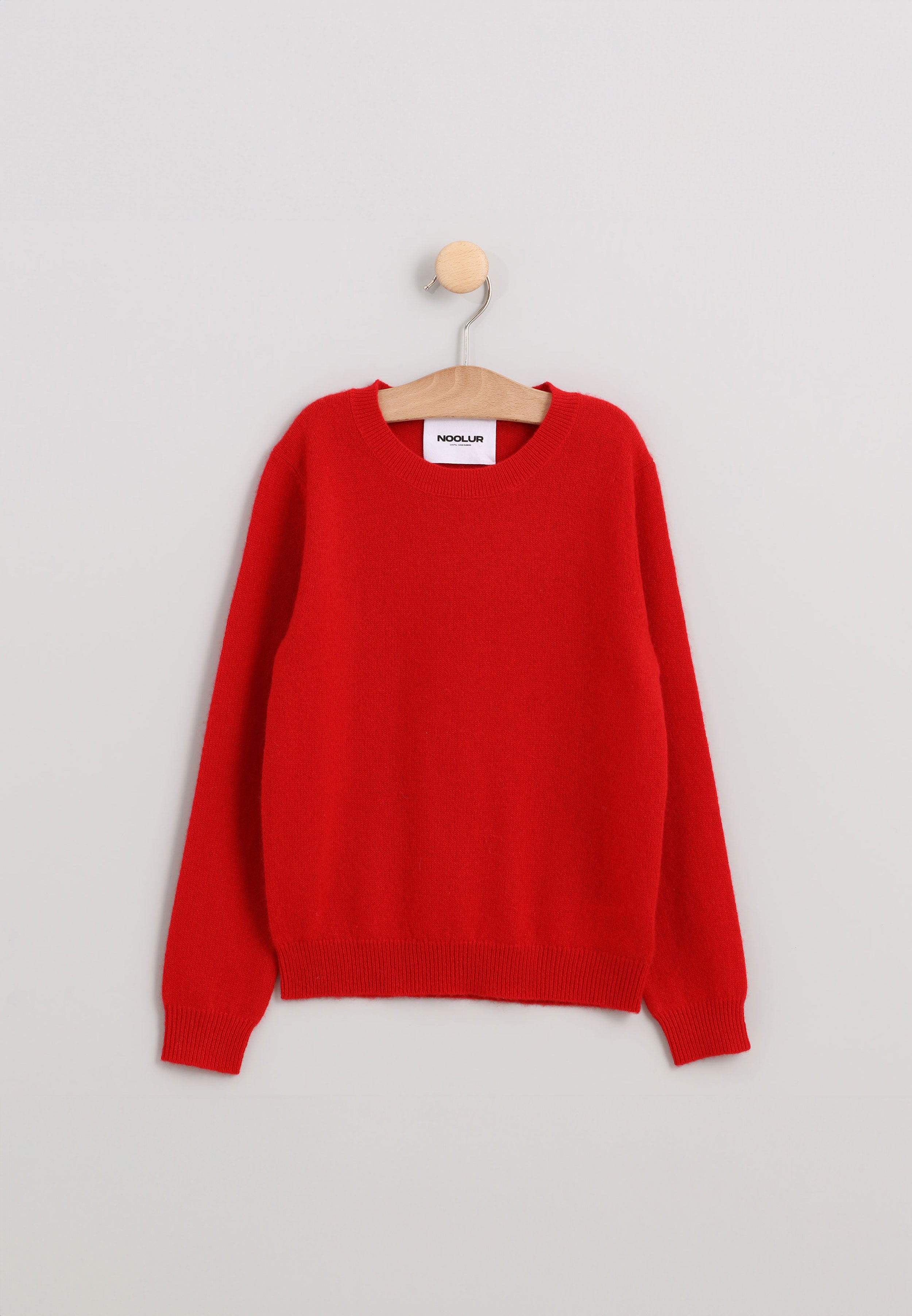 ERDENET pull col rond rouge