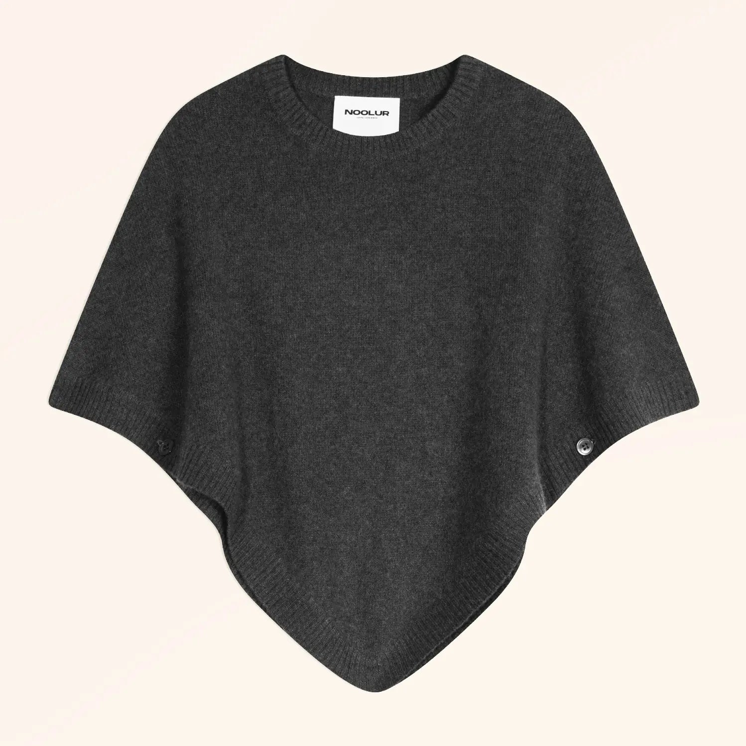 ULAANGOM Poncho Carbone Chiné