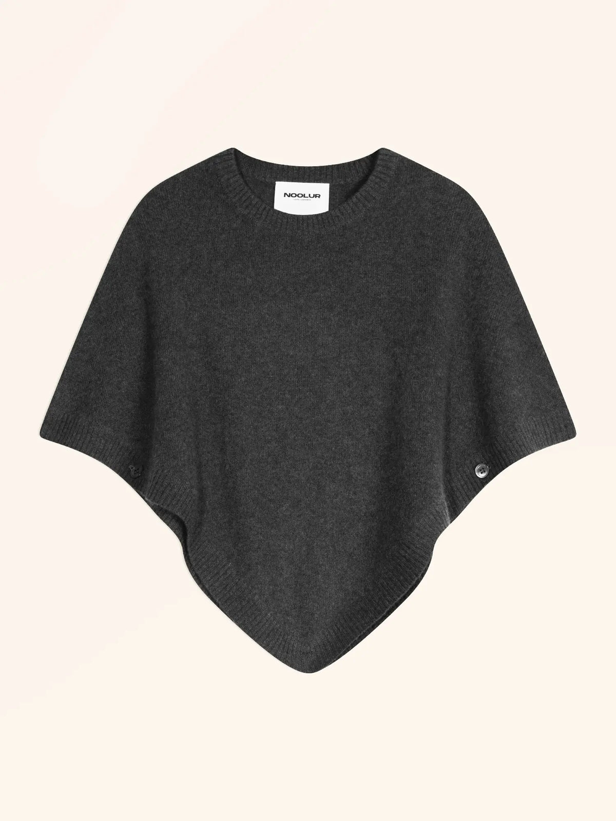 ULAANGOM Poncho Carbone Chiné