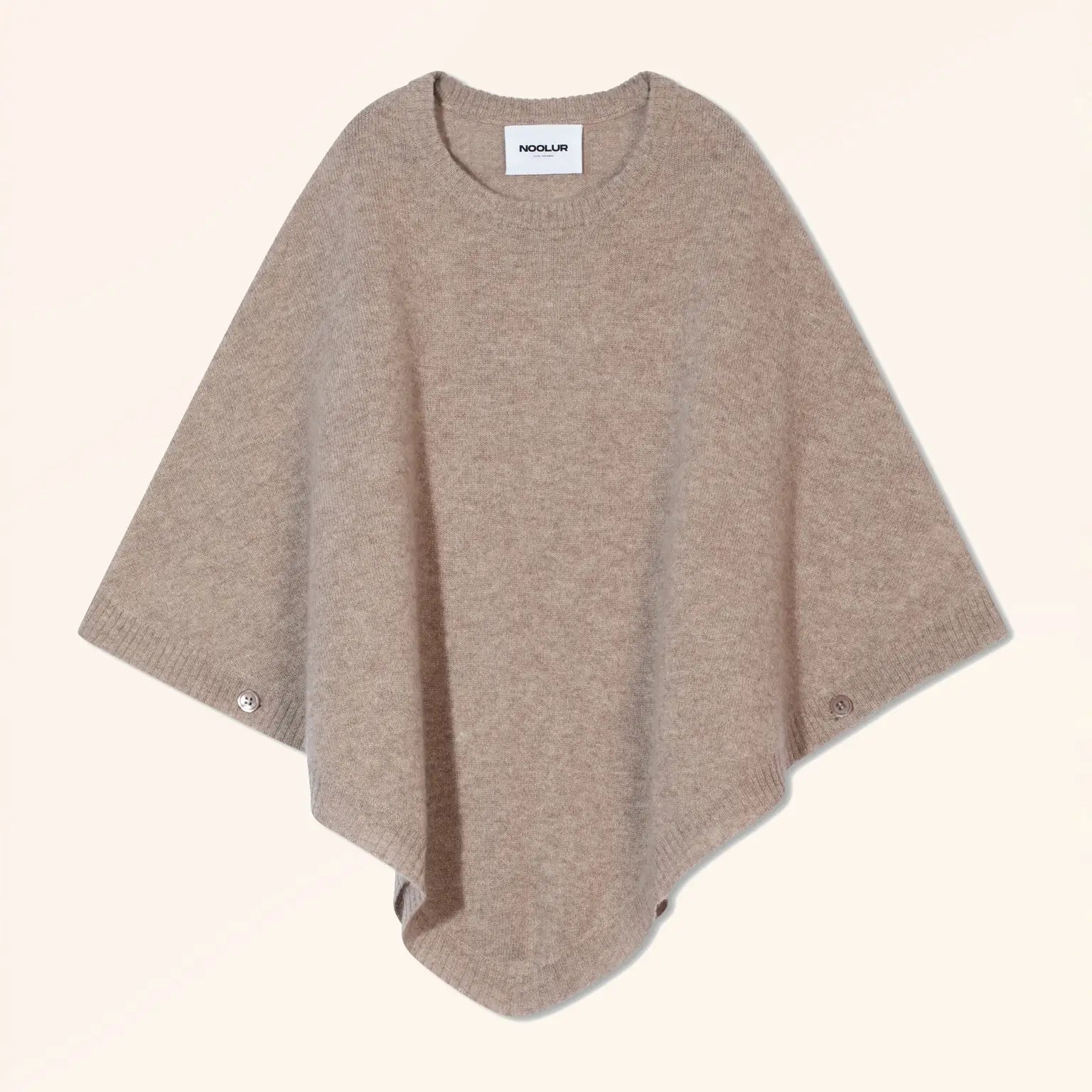 ULAANGOM Poncho Taupe Clair Chiné