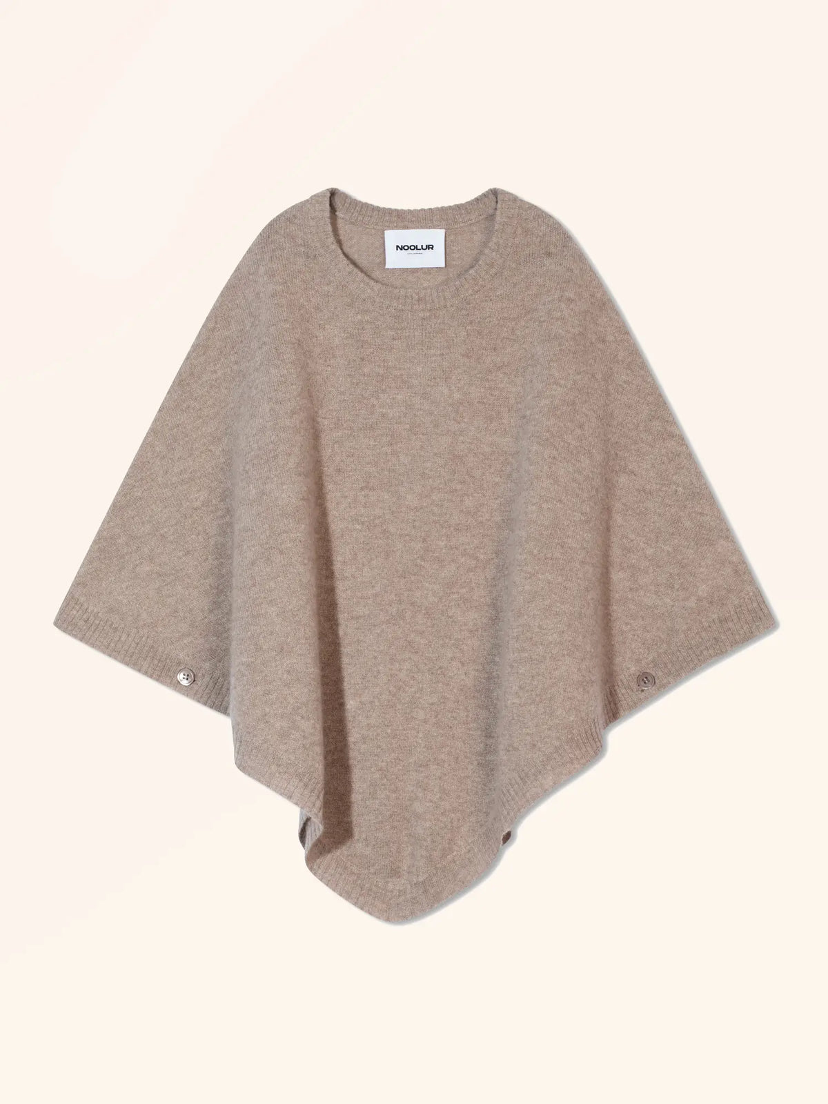 ULAANGOM Poncho Taupe Clair Chiné