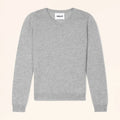 BARUUN Pull Col V Gris Clair Chiné