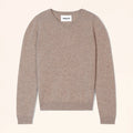 BARUUN Pull Col V Taupe Clair Chiné