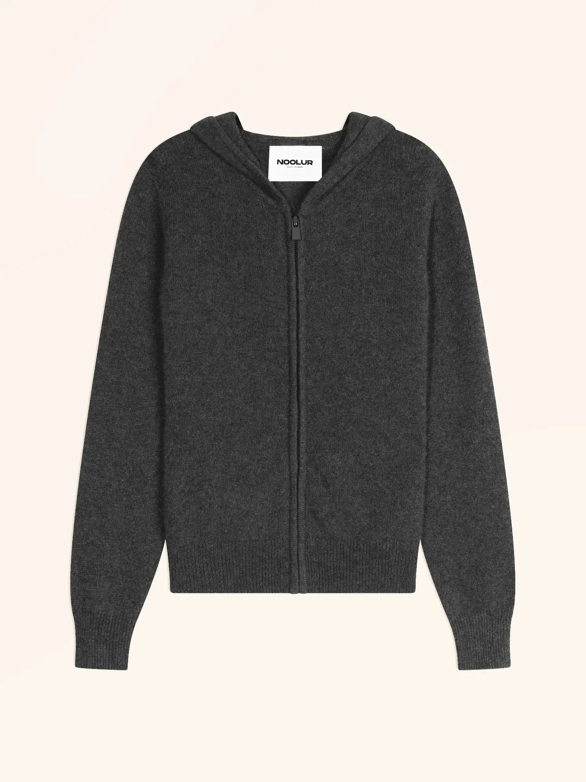 SELENGE Gilet Zippé Capuche Carbone Chiné