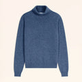ULIASTAI Pull Col Roulé Bleu Denim