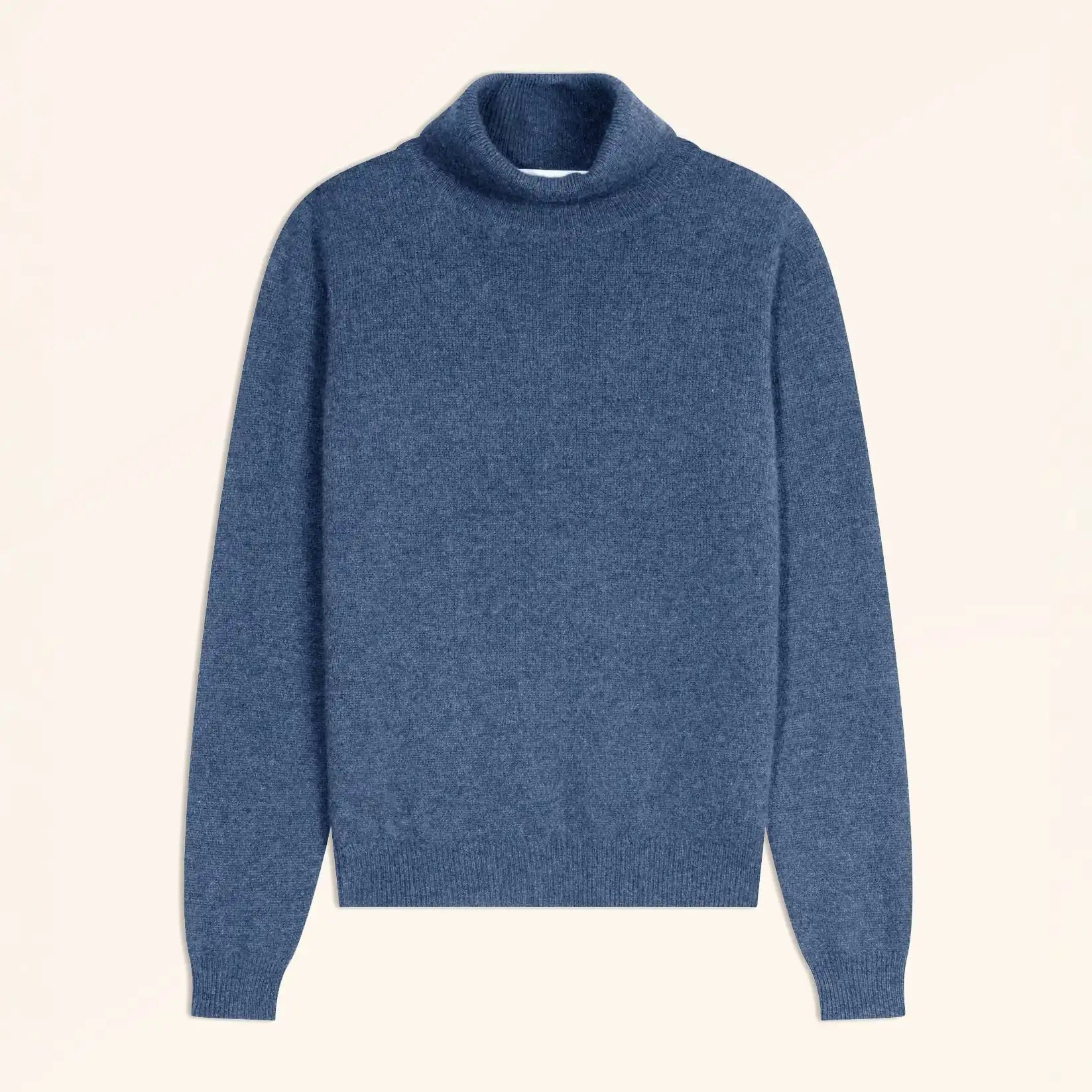 ULIASTAI Pull Col Roulé Bleu Denim