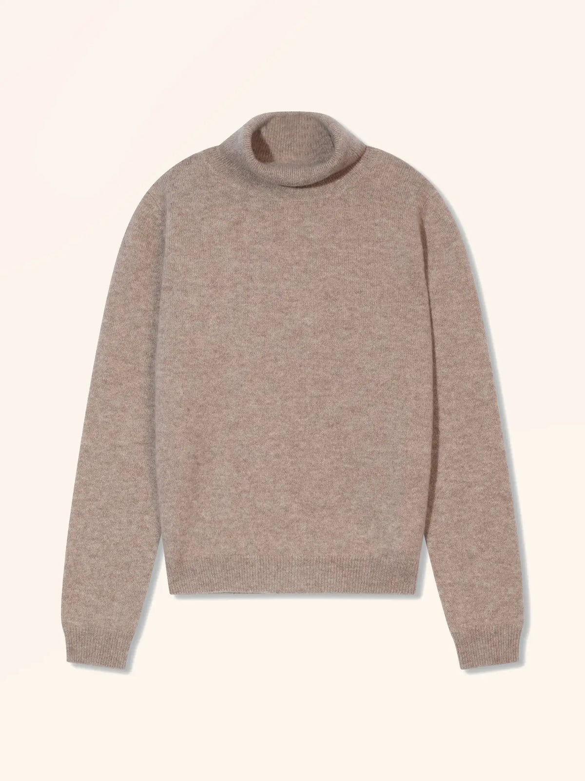 ULIASTAI Pullover Rollkragen Taupe hell meliert