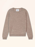 ERDENET Pull Col Rond Taupe Clair Chiné