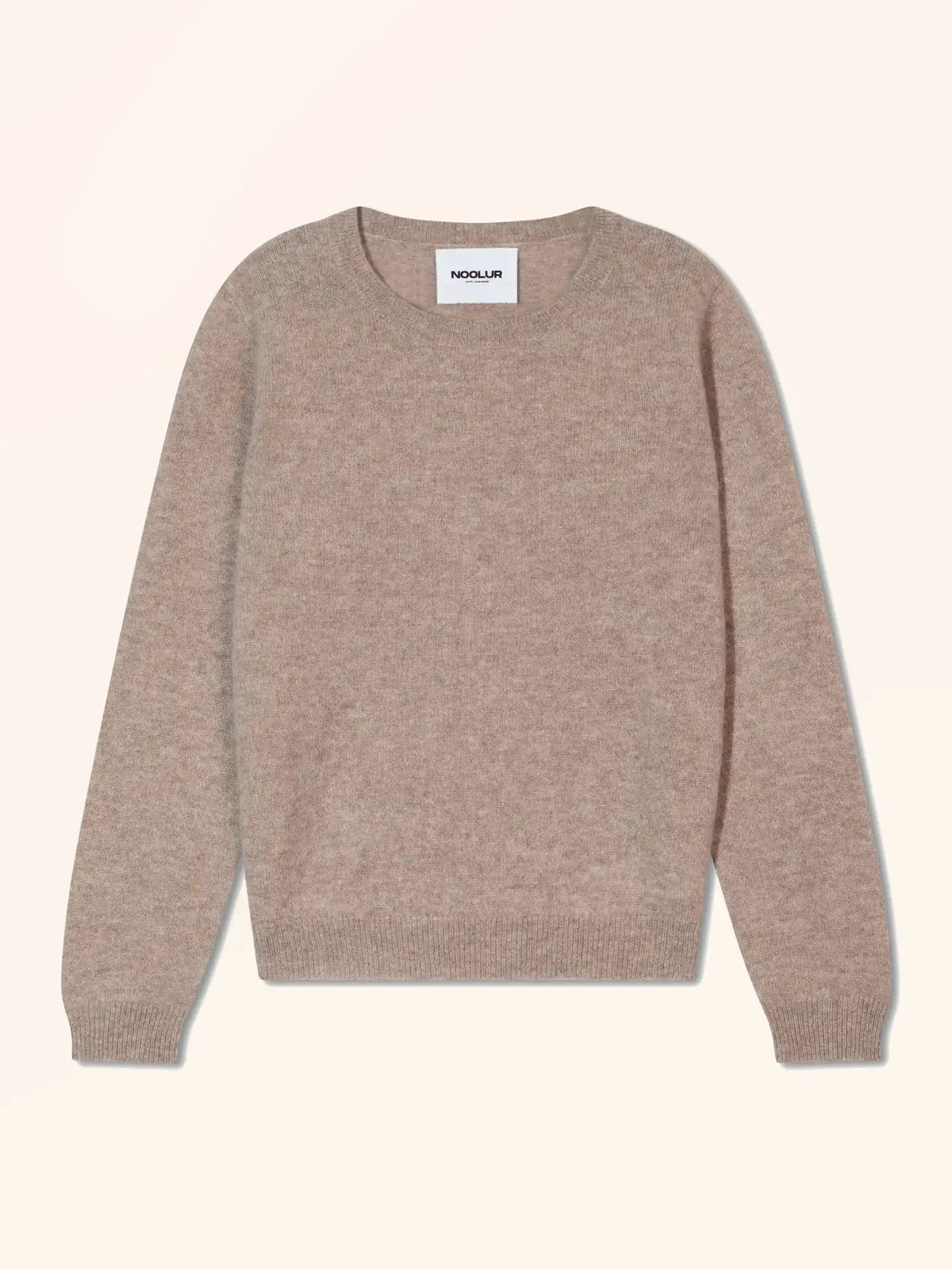 ERDENET Pull Col Rond Taupe Clair Chiné