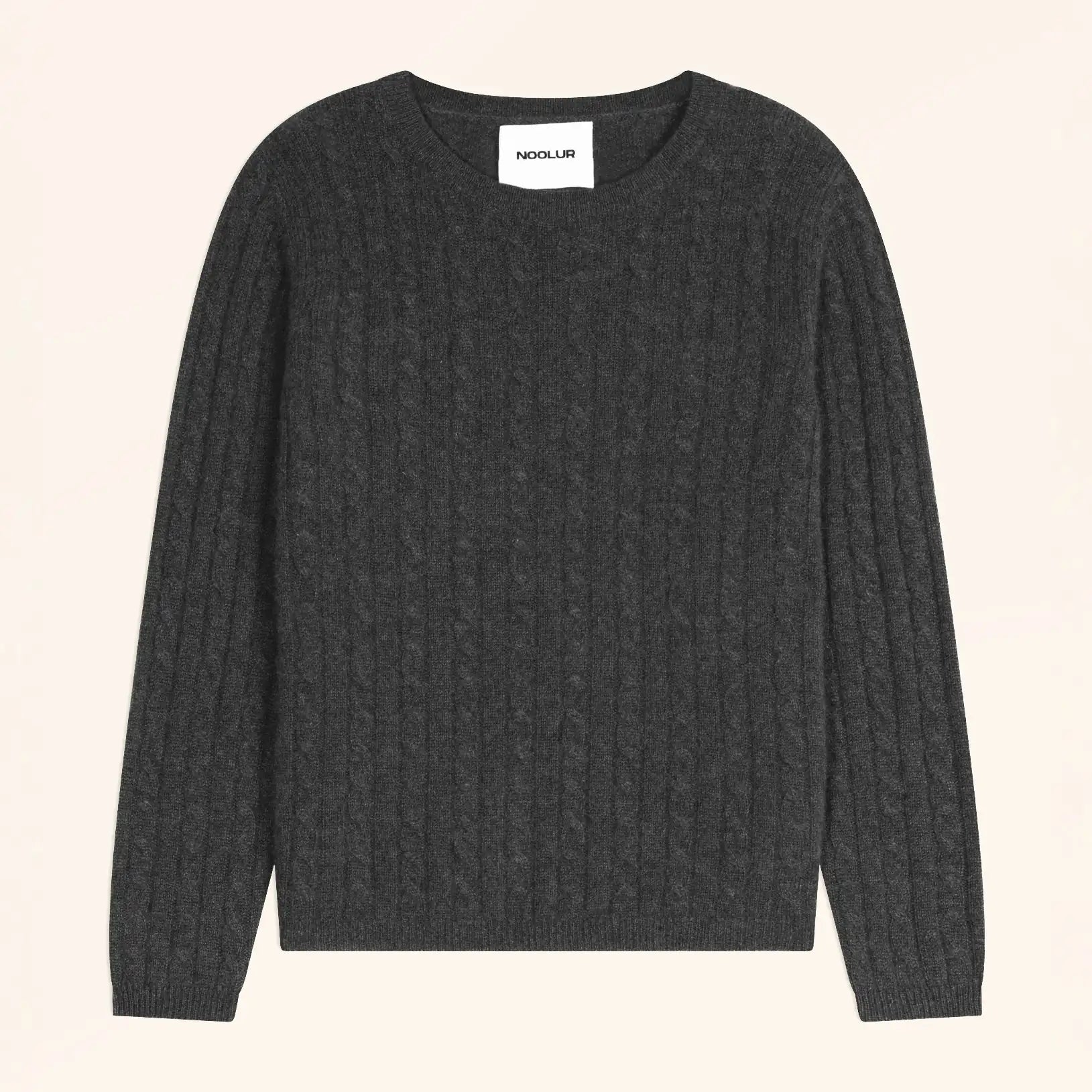 OKTAI Pull Col Rond Carbone Chiné