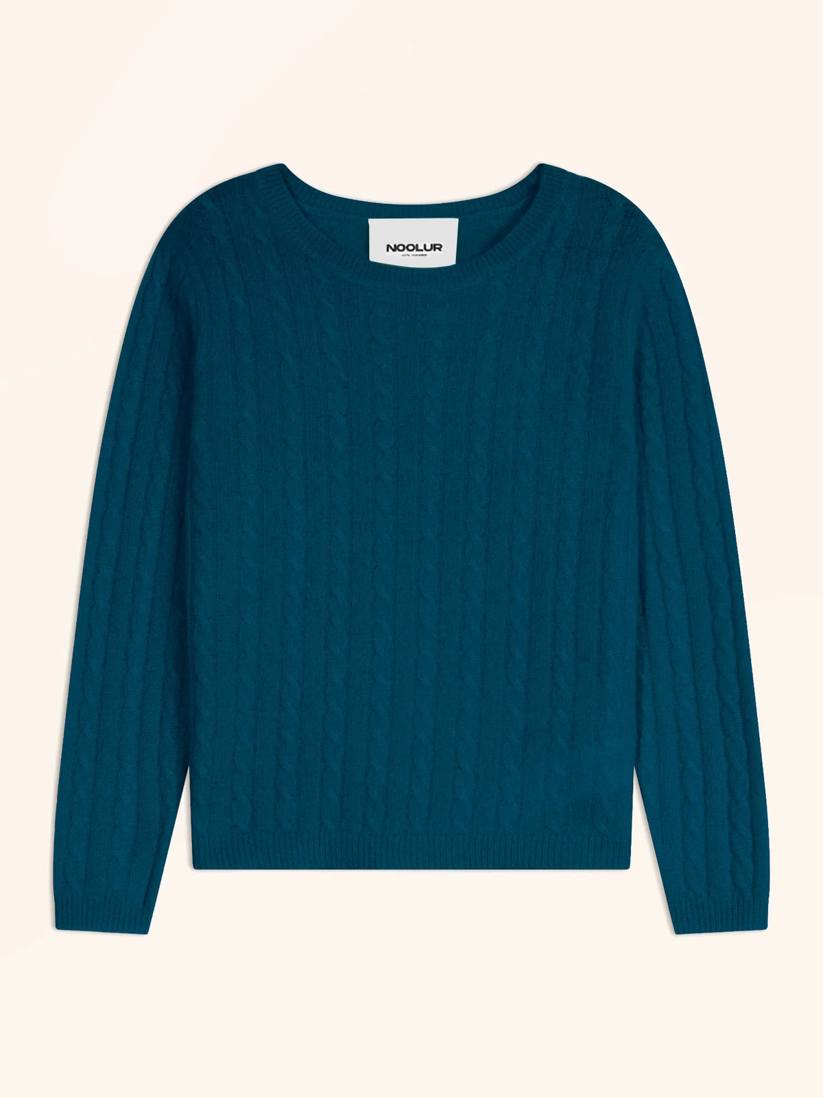 OKTAI Pullover Rundhalsausschnitt Pfauenblau