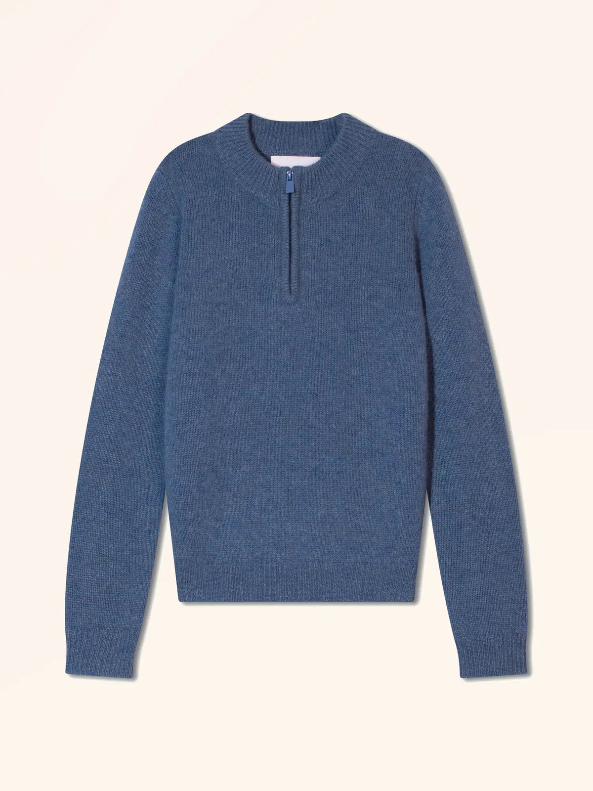 LIONER Pullover Truckerkragen 4-fädig Denimblau