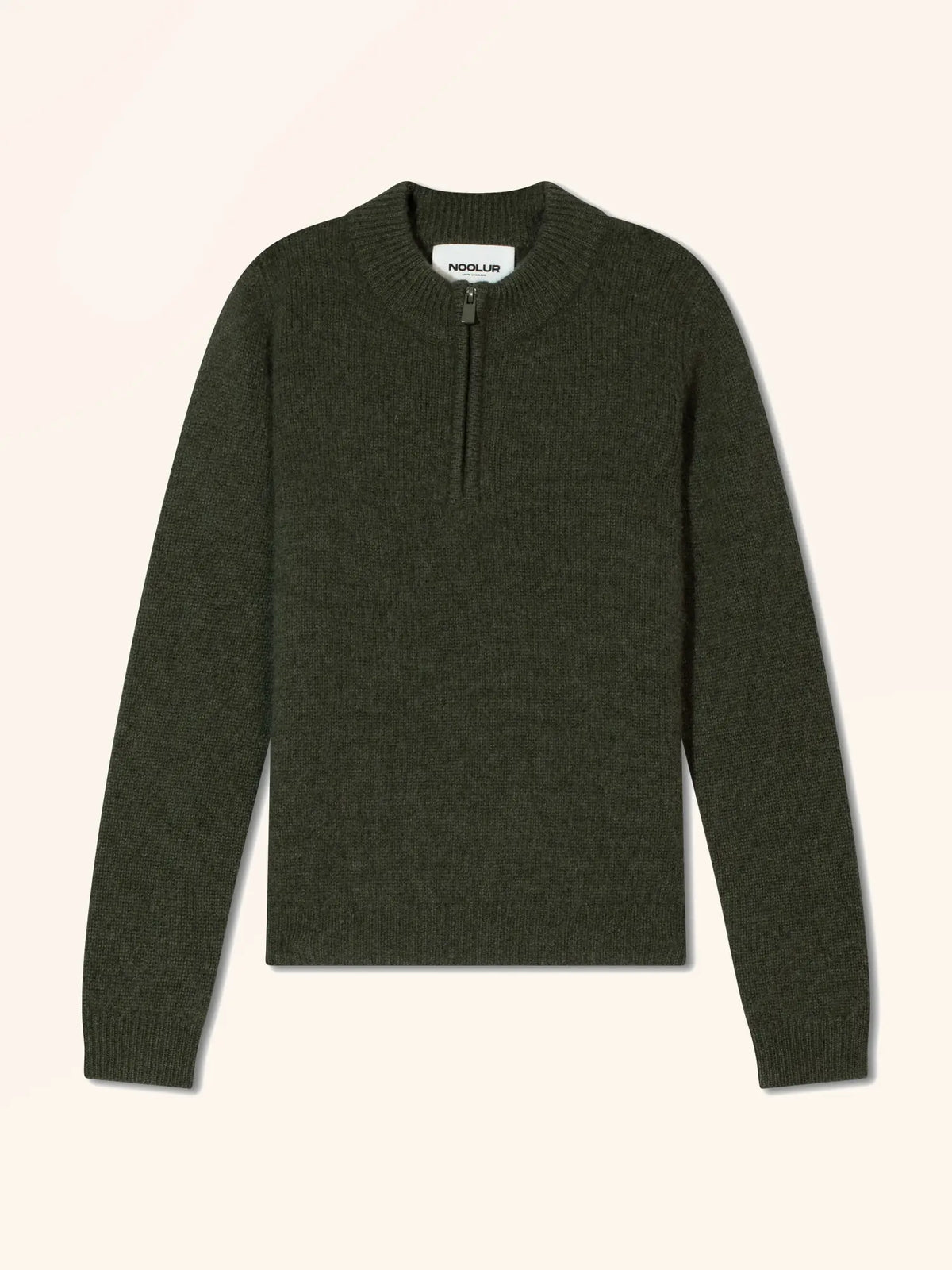 LIONER Pullover Truckerkragen 4-fädig Khaki meliert