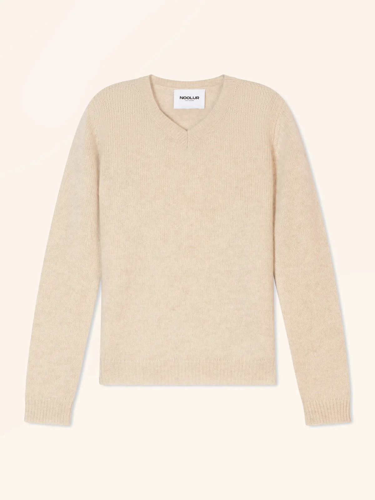 ORIEN Pullover V-Ausschnitt 4-fädig Haferbeige
