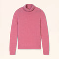 LORA Pull Col Roulé 4 Fils Fraise