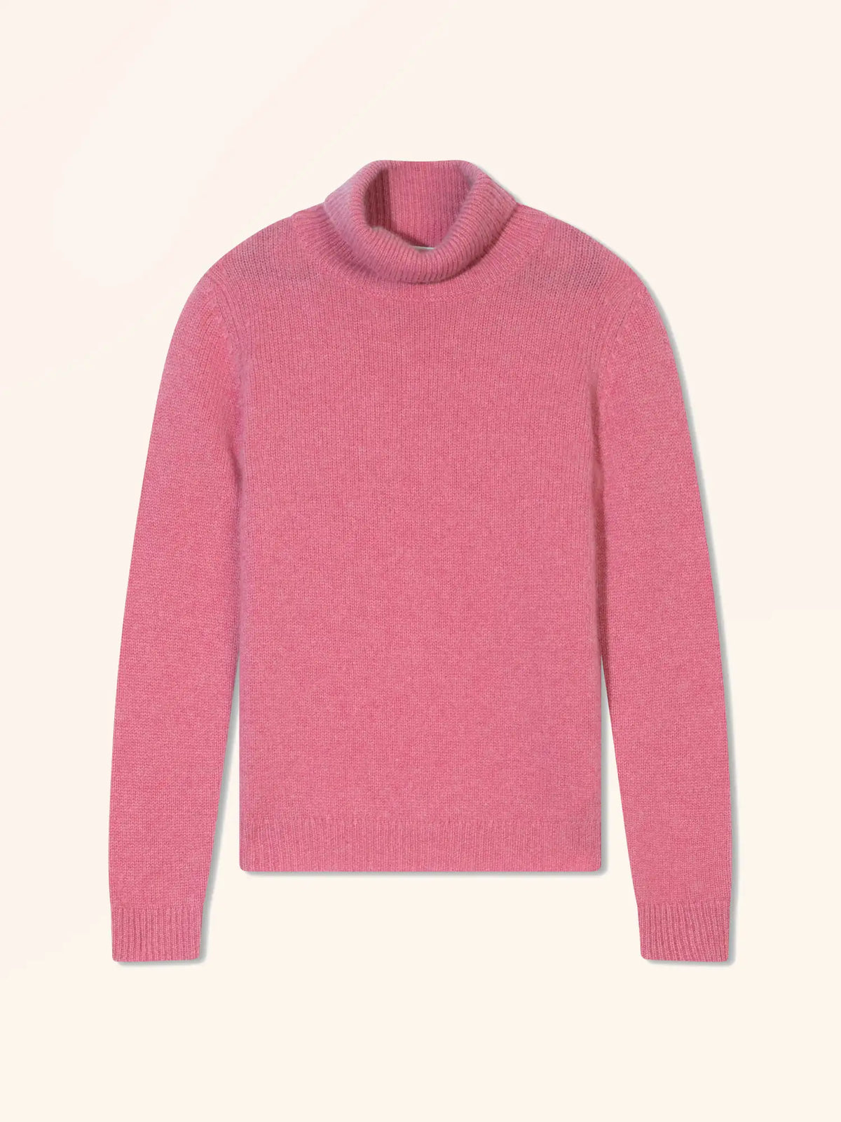 LORA Pullover Rollkragen 4-fädig Erdbeerrot