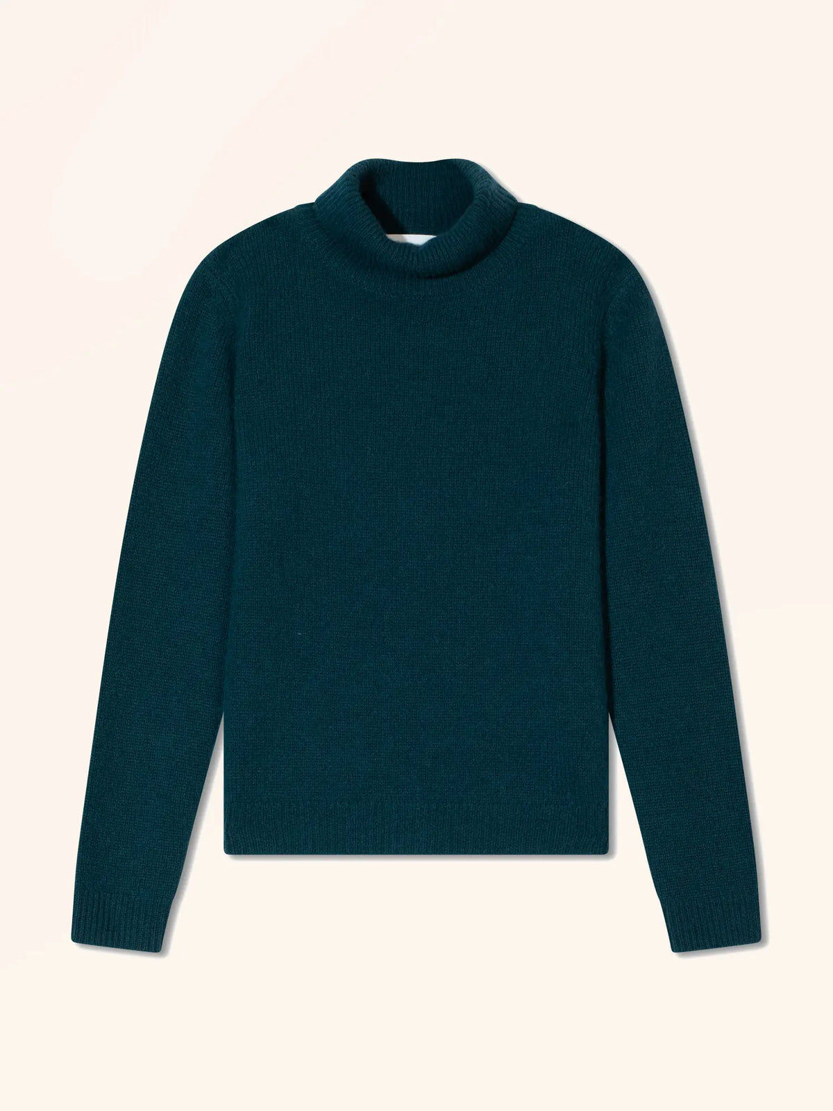 LORA Pullover Rollkragen 4-fädig Petrolgrün