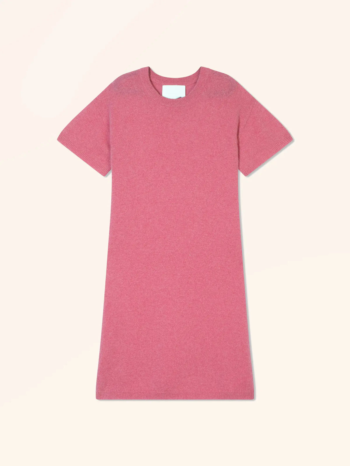IRIAN Kleid Rundhalsausschnitt kurzarm Erdbeerrot