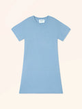 IRIAN Robe Col Rond Manches Courtes Bleu Inca