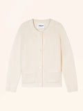 BRUNO Cardigan Crew Neck 4 Ply Ivory