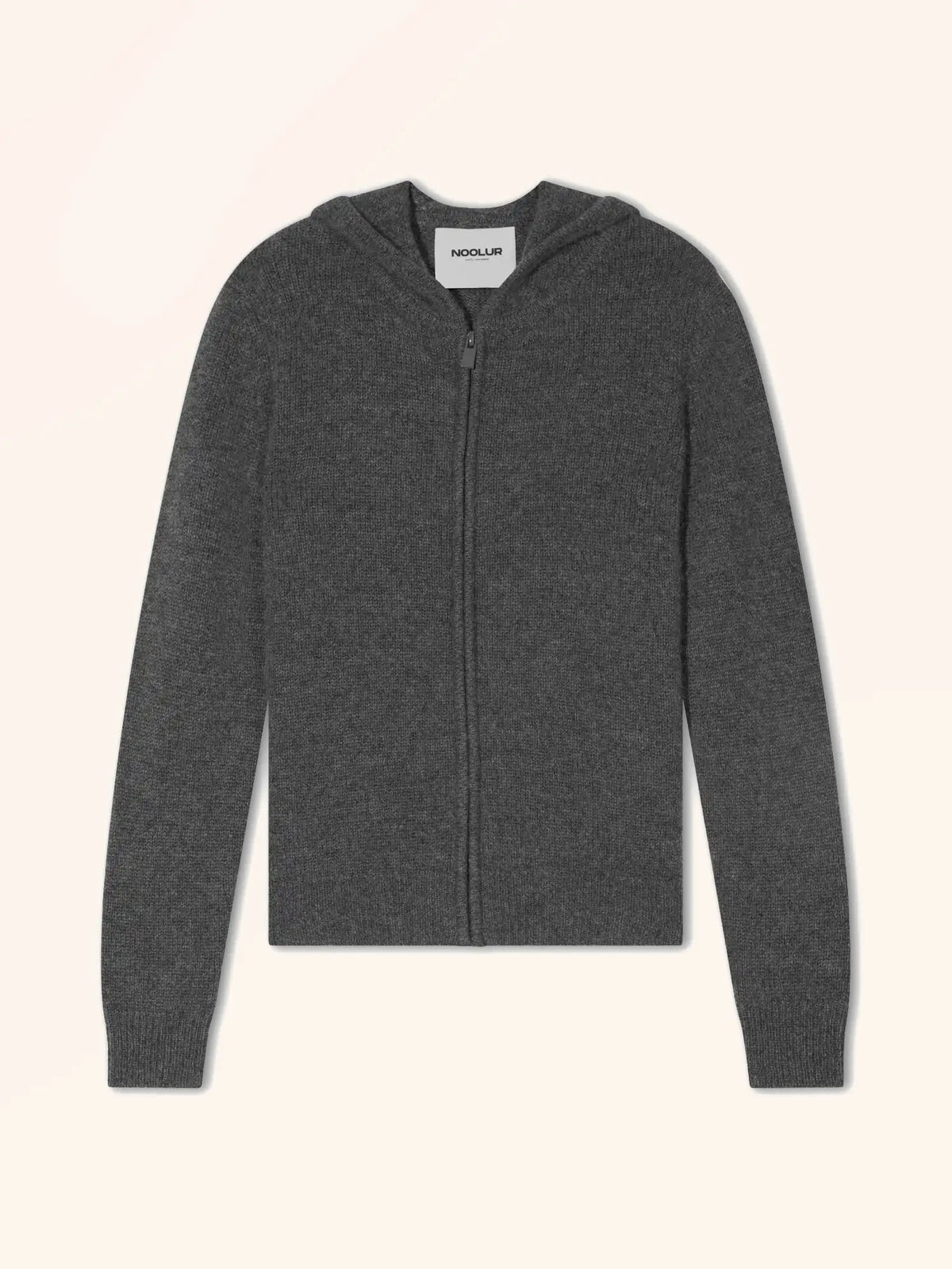CYRALIS Gilet Zippé Capuche 4 Fils Anthracite Chiné