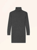 DHORAN Robe Col Roulé 4 Fils Anthracite Chiné